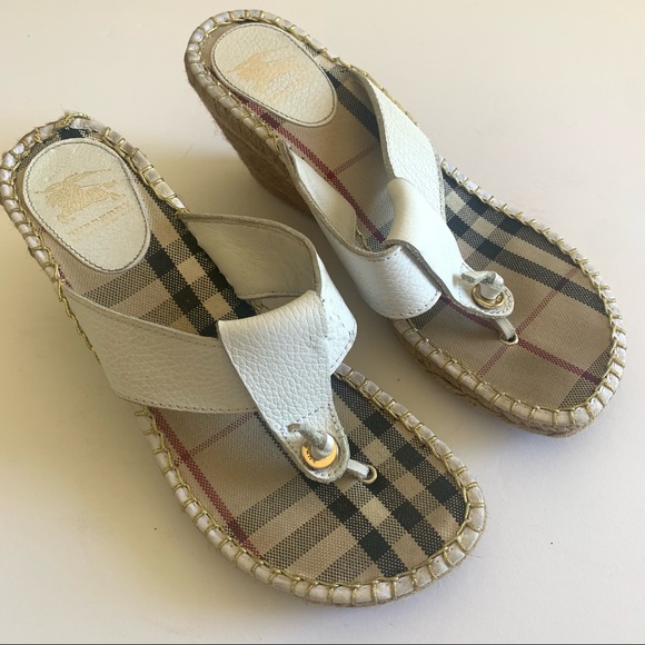 Burberry espadrille wedge thong sandals Espadrilles wedges Burberry espadrilles Womens shoes